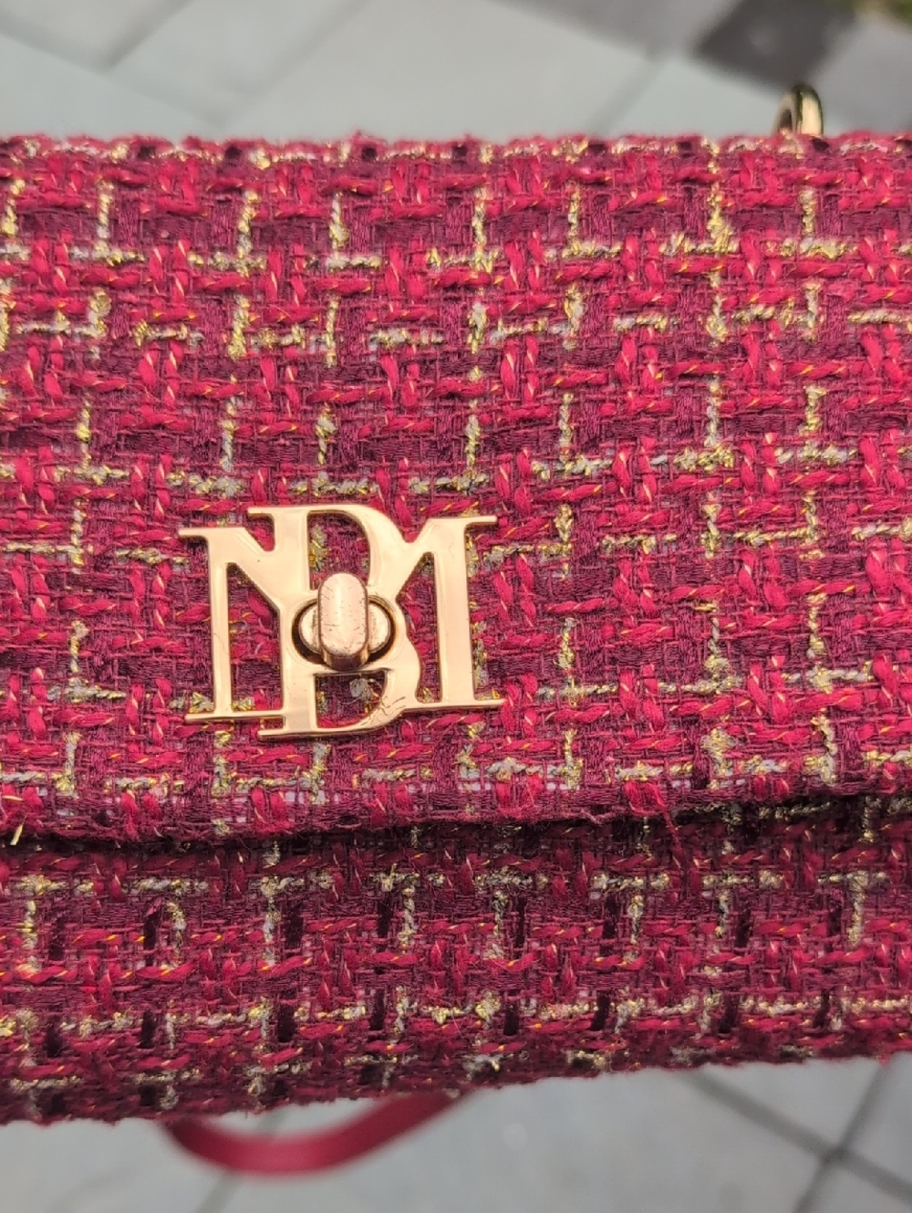 Badgley Mischka Woven Tweed Bag - Picture 9 of 9